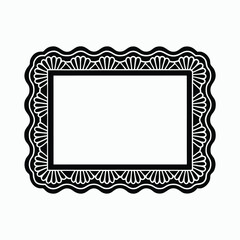 vintage frame with floral ornament