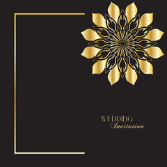 The Gold Mandala Wedding Iinvitation Card