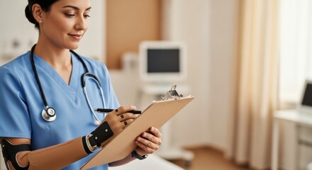 Celebrating disability pride month with empowered healthcare professional in medical setting