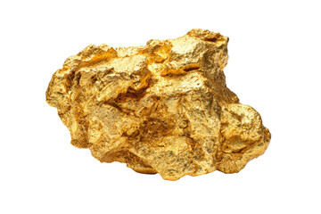 A large gold rock with a shiny surface