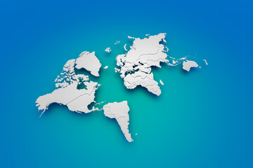 3D world map to use as a background for articles or background images.