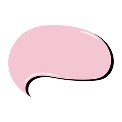 Bubble chat shape elements for chatting, conversation, quote, speech. Vector isolated.