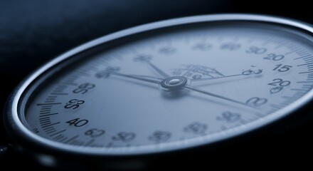 Fototapeta premium Stopwatch dial illustrates the relentless passing of time and the precision required for high-stakes professional performance.