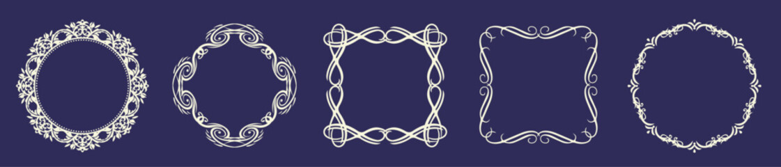 Antique Frame Design Collection: Vintage Decorative Frame Set