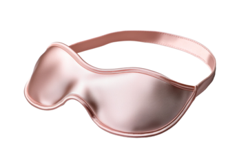 Pink eye mask with a pink strap isolated