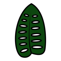green monstera leaf icon