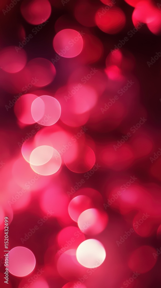 Poster abstract arrangement of glowing red orbs, creating a deep and luminous effect