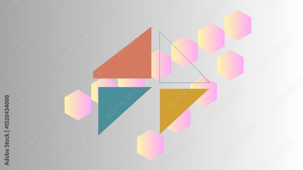 Poster abstract geometric background with triangles and hexagons for modern design and creative projects