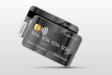 CREDIT CARD BLACK FRONT AND BACK