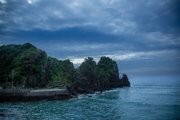 Naklejka premium 奄美大島の日の出の景色。
