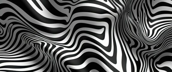 abstract monochrome zebra skin texture with distorted pattern