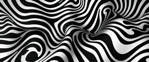 striking zebra print fabric in monochrome design illustration