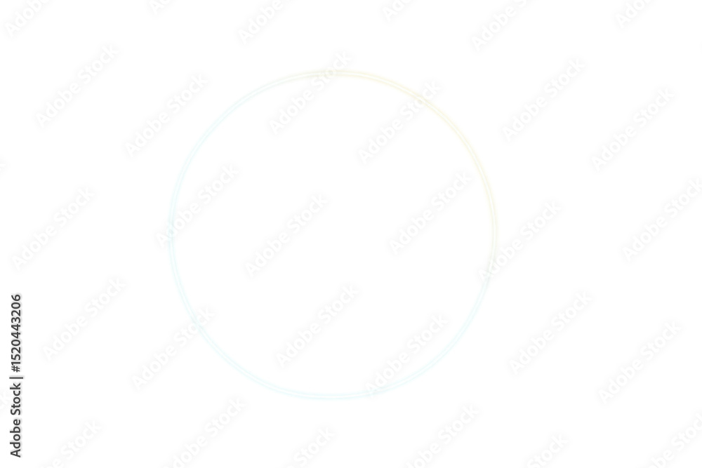 Poster circular glowing frame with transparent background, perfect for minimalist and modern design project