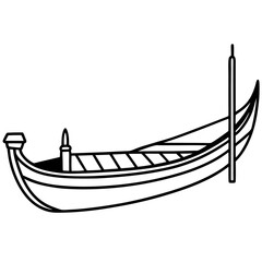 Minimalist Gondola Illustration 