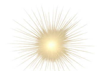 Obraz premium Bright star exploding on transparent background, creating golden light rays, perfect for visual effects and graphic design