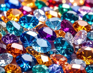 Fototapeta premium Colorful gemstones close-up (1)