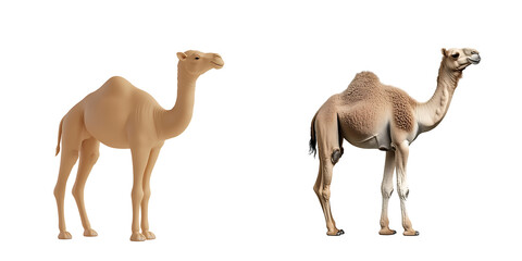 Set of a camel, isolated on a transparent background.