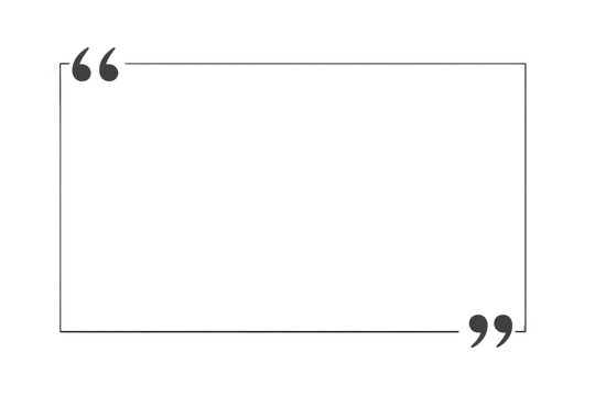 Transparent quote frame featuring clean edges, ideal for inserting personalized text and graphic design overlays