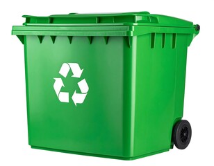 Green recycling bin