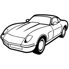 Obraz premium Simple Corvette Illustration