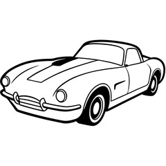 Obraz premium Simple Corvette Illustration