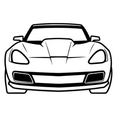 Simple Corvette Illustration