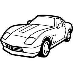 Fototapeta premium Simple Corvette Illustration