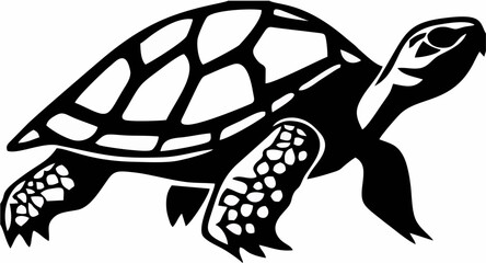 Black and White Turtle Icon.eps