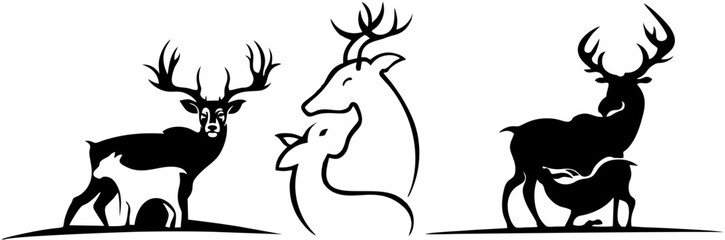 Running deer vector.eps