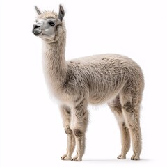 Fototapeta premium Adorable Fluffy Alpaca Herd. Exploring Nature and Livestock in Pastoral South America