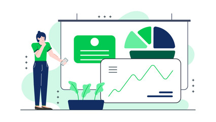 For presentations, blog graphics, or articles about sustainability, female empowerment, environmental data analysis, or workplace wellness.