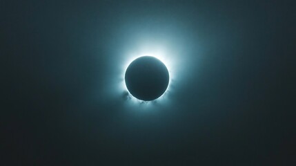 Solar Eclipse The Black Sun Surrounded by Light