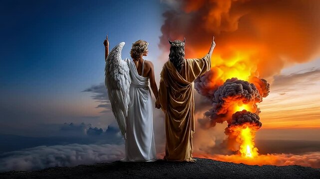 Angel and devil concept art