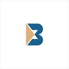 Logo Simple Initial Letter B Vector on White Background