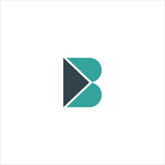 Logo Simple Initial Letter B Vector on White Background
