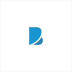 Logo Simple Initial Letter B Vector on White Background