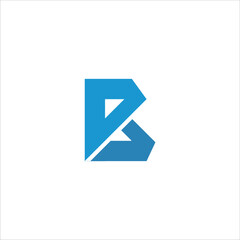 Logo Simple Initial Letter B Vector on White Background