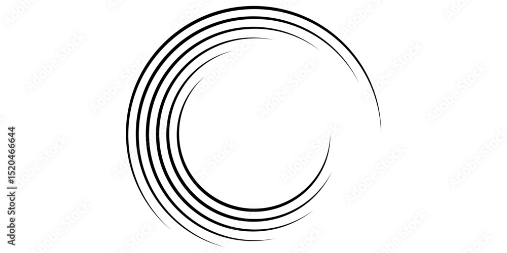 Poster modern abstract background. halftone dots in circle form. spiral logo, icon or design element. black