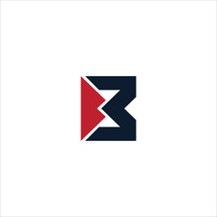 Logo Simple Initial Letter B Vector on White Background
