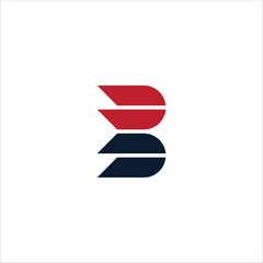 Logo Simple Initial Letter B Vector on White Background