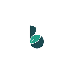 Logo Simple Initial Letter B Vector on White Background