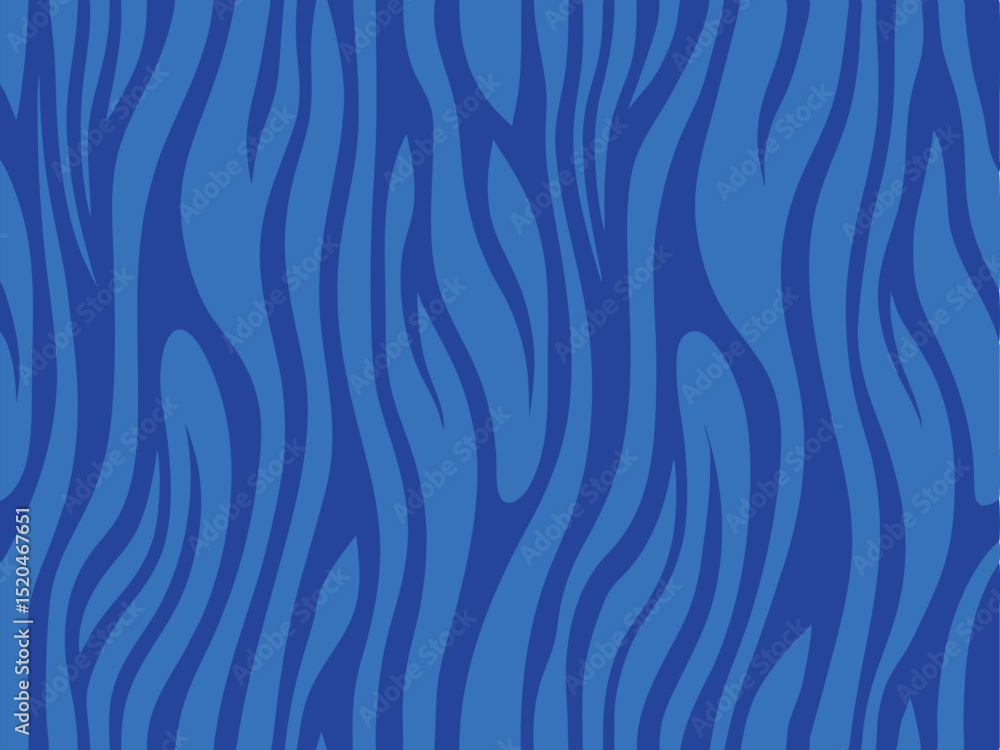 Poster blue zebra print vector seamless pattern for backgrounds textiles and decorative design elements.