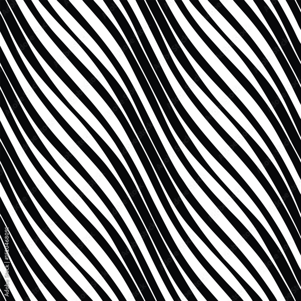 Poster abstract black and white diagonal lines seamless pattern for background design and creative projects