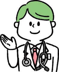 説明をしている男性医師