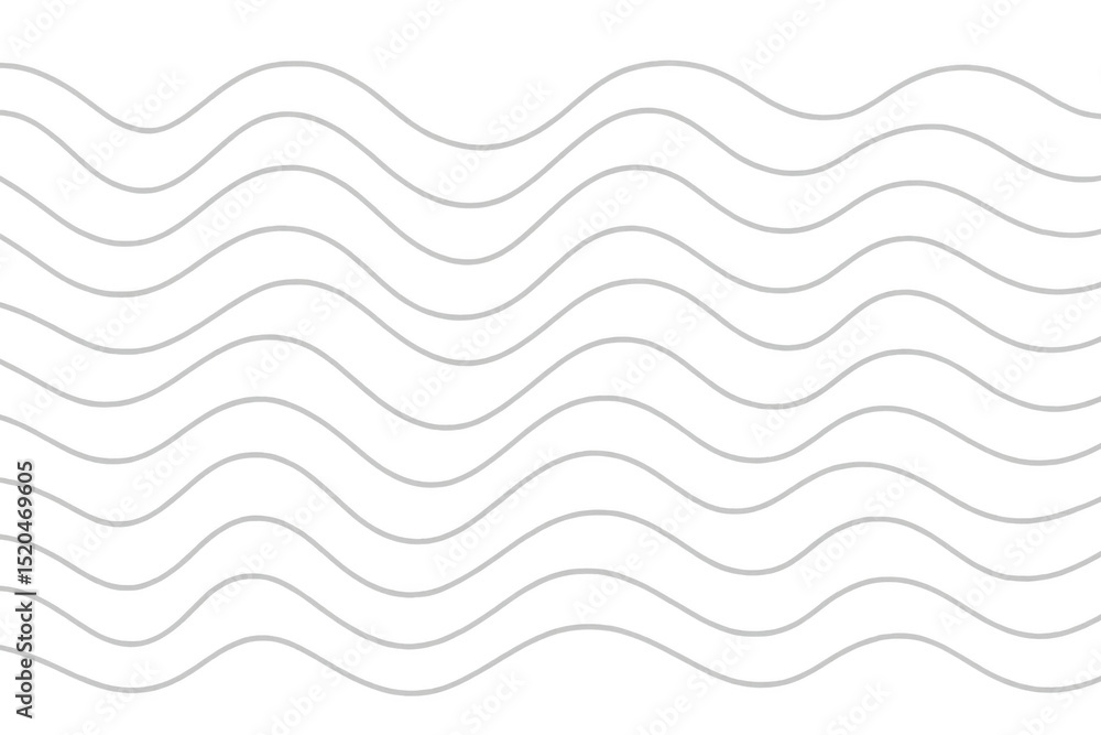 Poster White wavy lines are creating a seamless pattern over a transparent background, ideal for various design projects