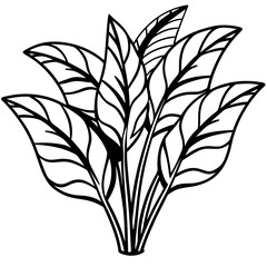 Tropical Jungle Leaves Bundle – White Background Vector