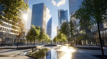 La Defense Business District in Paris.