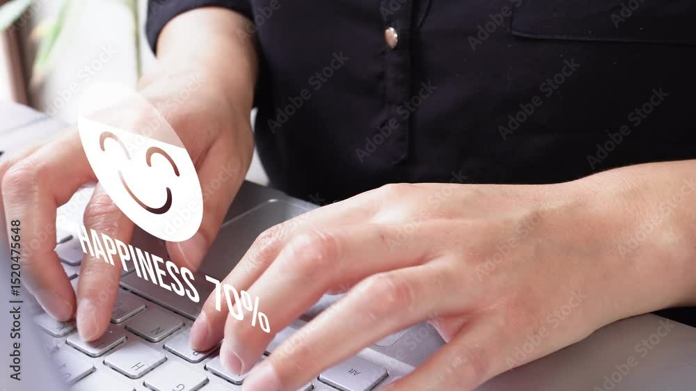 Poster a simple white smiley face with an integrated progress bar, animated as it fills and a progress perc
