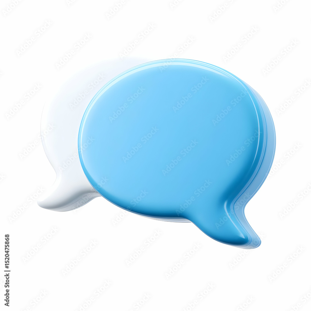 Poster two speech bubbles representing communication and conversation concepts, ideal for digital design an