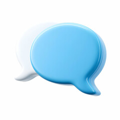 Two speech bubbles representing communication and conversation concepts, ideal for digital design and social media.